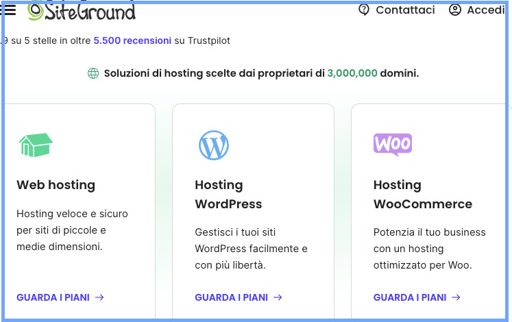 SiteGround Dashboard