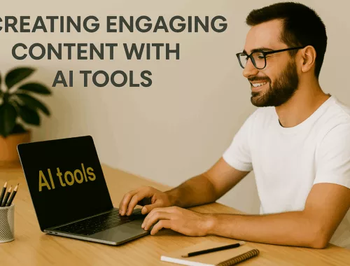 A workspace with AI-powered tools for content creation