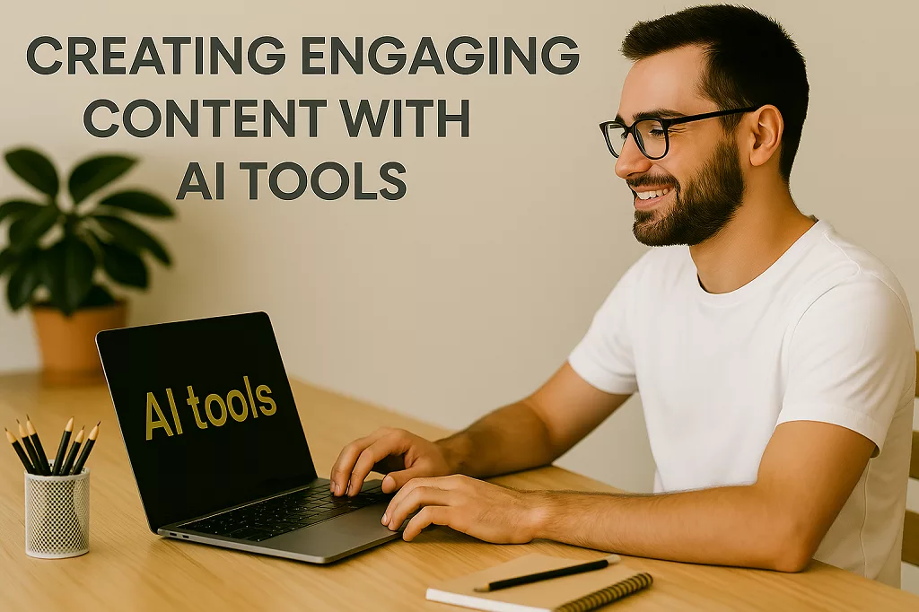 A workspace with AI-powered tools for content creation